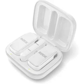 Sistema de micrófono inalámbrico Rode Wireless Micro Lightning – omnidireccional, 48 kHz/24 Bit, 7 h de batería, 100 m de alcance, blanco
