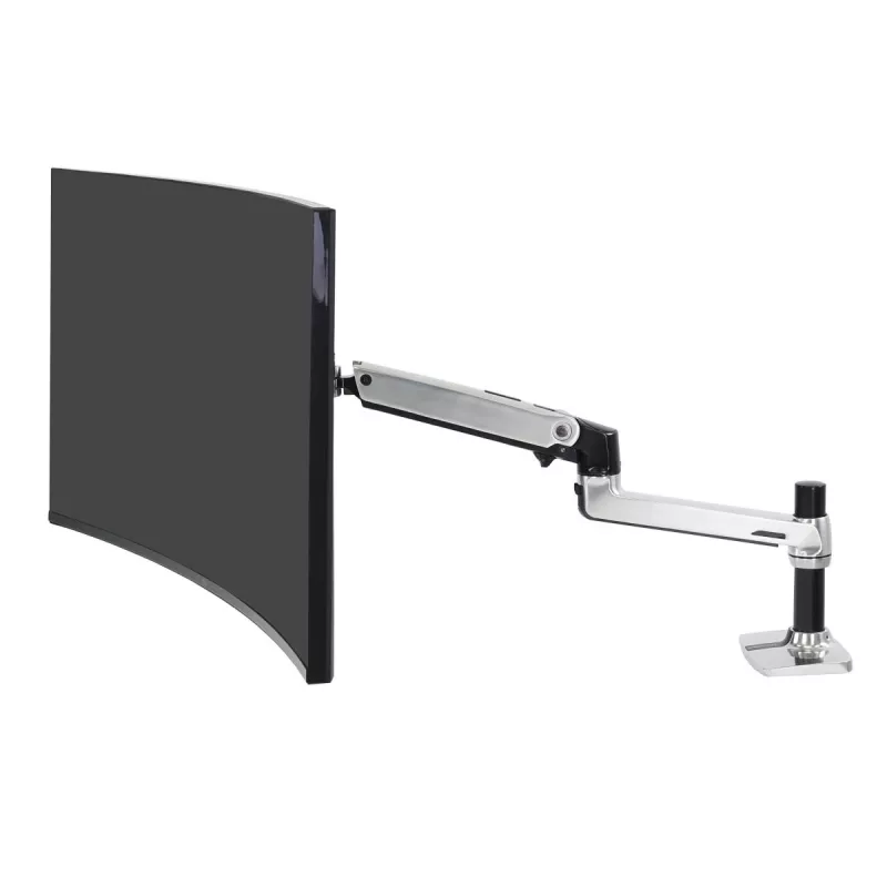 Brazo de escritorio Ergotron LX para monitor LCD, aluminio pulido
