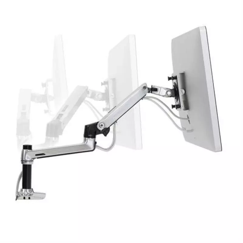 Brazo de escritorio Ergotron LX para monitor LCD, aluminio pulido