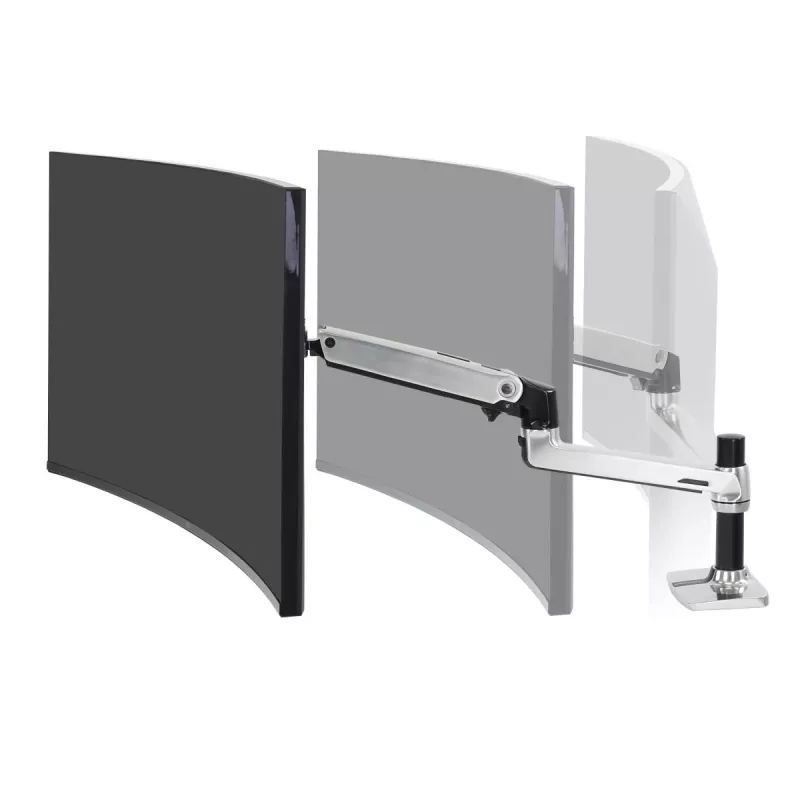 Brazo de escritorio Ergotron LX para monitor LCD, aluminio pulido