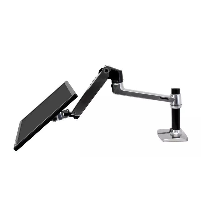 Brazo de escritorio Ergotron LX para monitor LCD, aluminio pulido