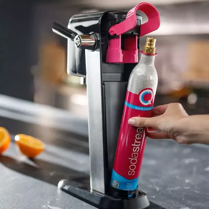 SodaStream ART Negro Steel Sifón de agua 1L Carbonator 60L