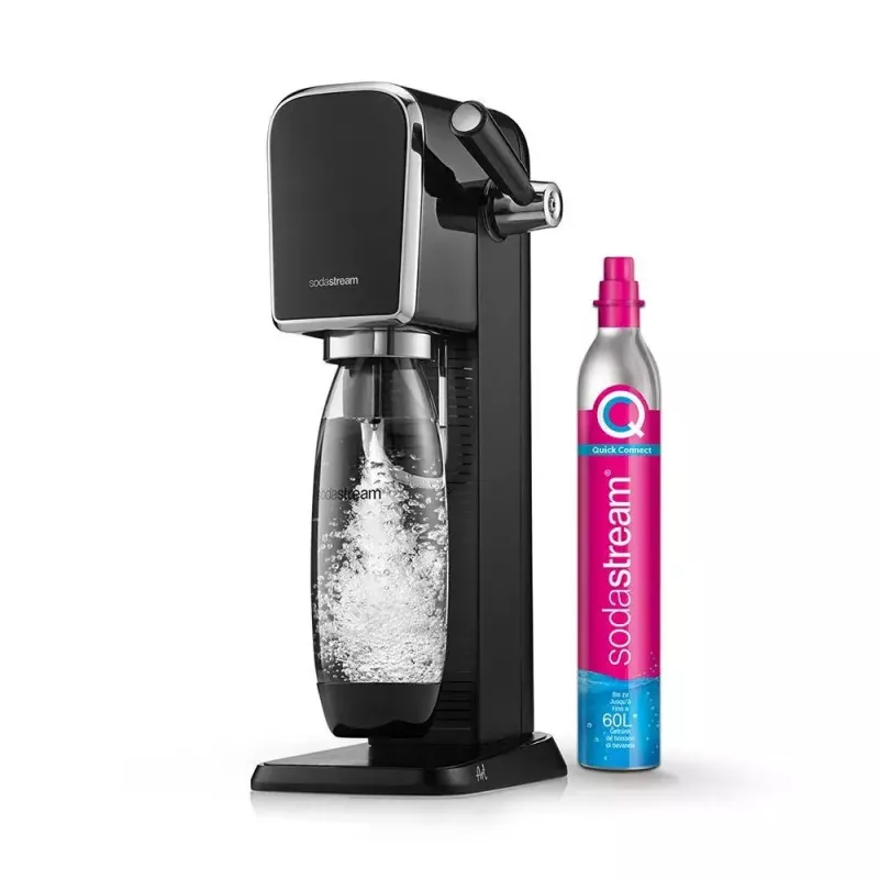 SodaStream ART Negro Steel Sifón de agua 1L Carbonator 60L
