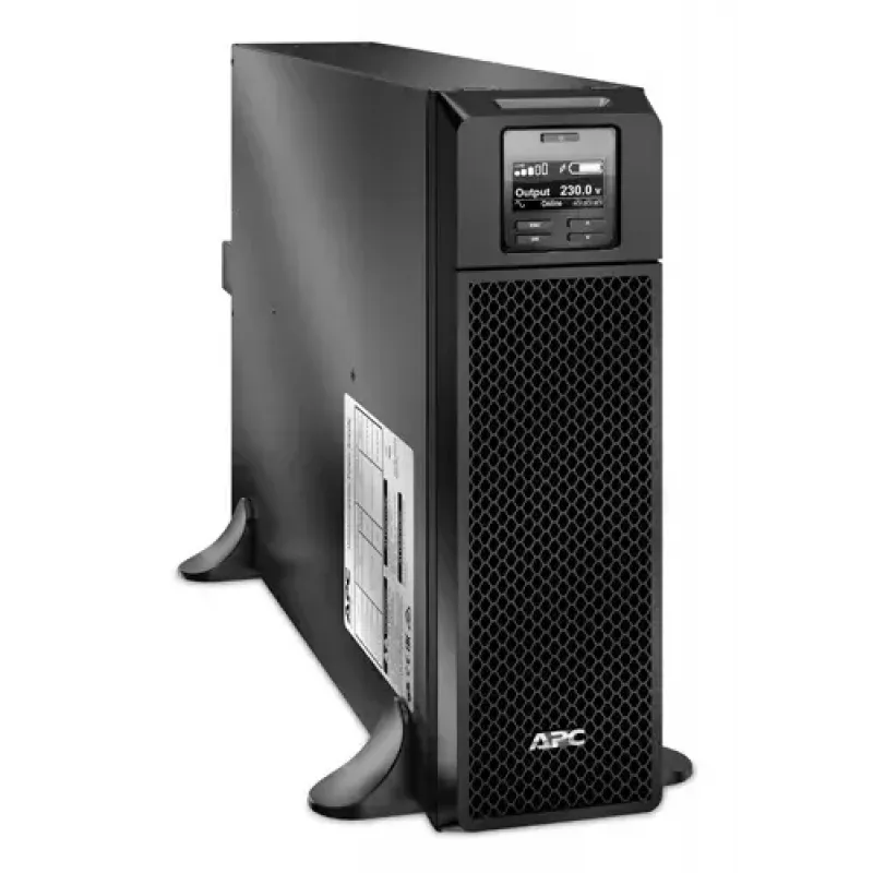 APC Smart-UPS On-Line, 5kVA, torre, 230V, 6x C13+4x salidas IEC C19, tarjeta de red+SmartSlot, autonomía ampliada, sin kit de raíles