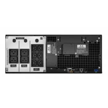 APC Smart-UPS On-Line SRT6KRMXLI - 6kW/VA, 6x C13 + 4x C19 + salida monofásica cableada, montaje en rack, NMC integrada