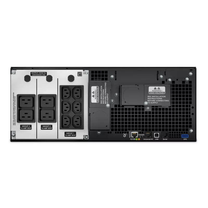 APC Smart-UPS On-Line SRT6KRMXLI - 6kW/VA, 6x C13 + 4x C19 + salida monofásica cableada, montaje en rack, NMC integrada