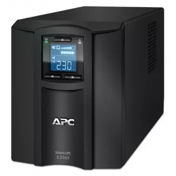 APC Smart-UPS C, Line Interactive, 2000VA, torre, 230V, 6x salidas IEC C13+1x IEC C19, comunicación USB y serie, AVR, LCD gráfica