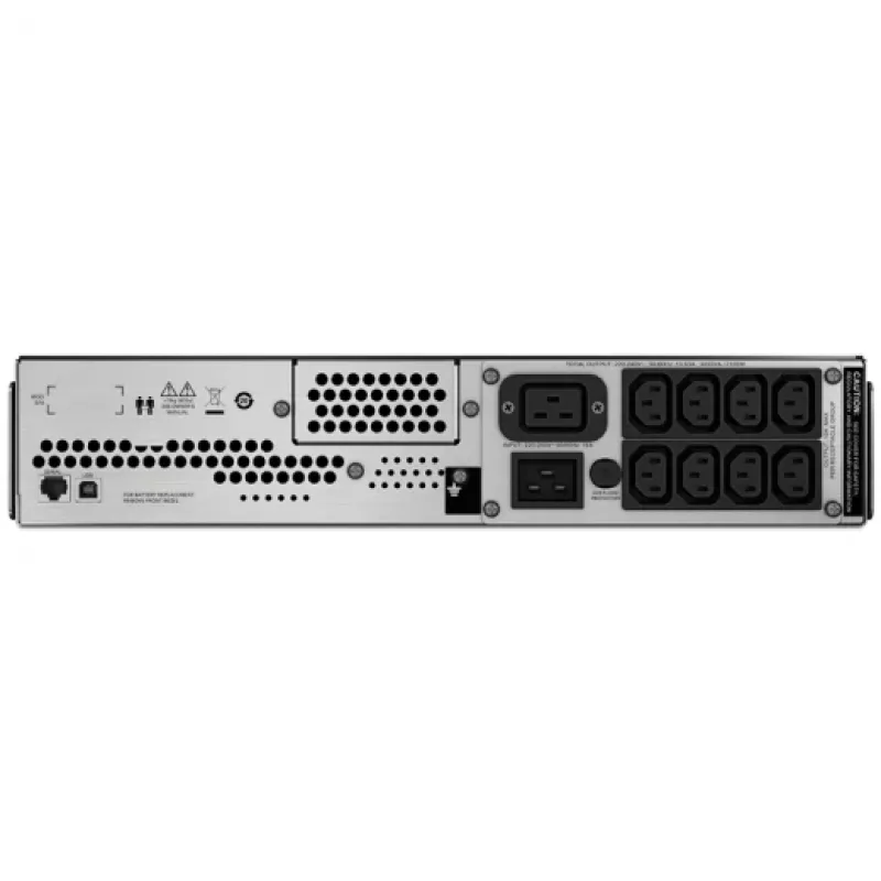 APC Smart-UPS C, Line Interactive, 3kVA, rackmount 2U, 230V, 8x salidas IEC C13+1x IEC C19, comunicación USB y serie, AVR, LCD gráfica