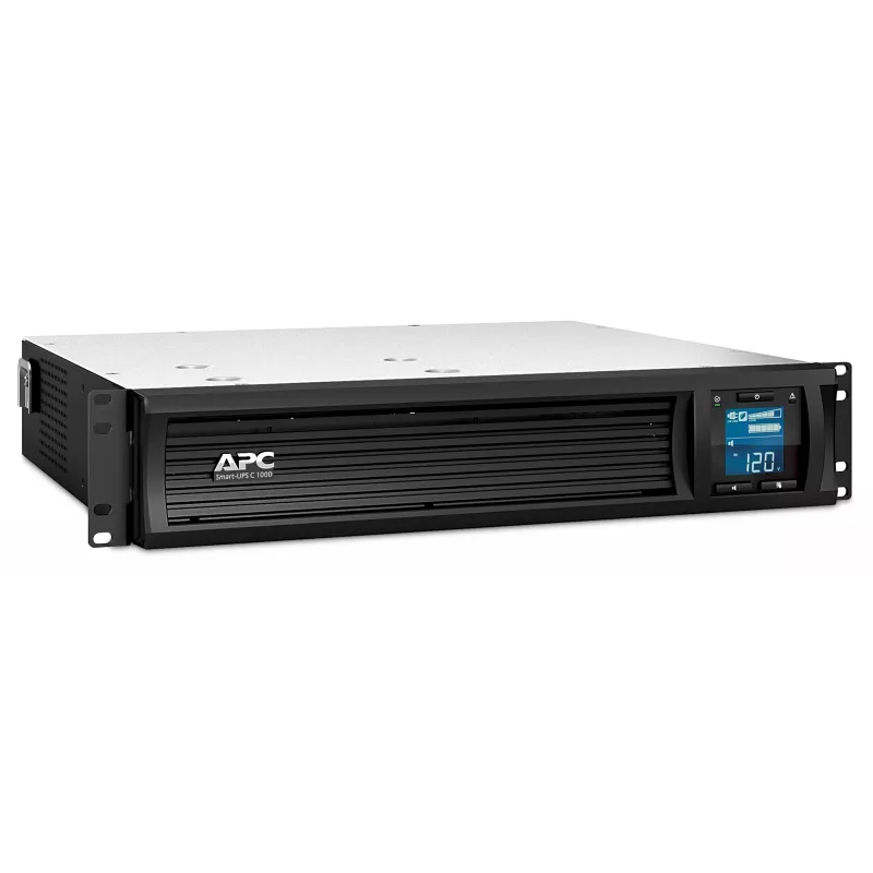 APC Smart-UPS C, Line Interactive, 1000VA, rackmount 2U, 230V, 4x salidas IEC C13, puerto SmartConnect, comunicación USB y serie, AVR, LCD gráfica