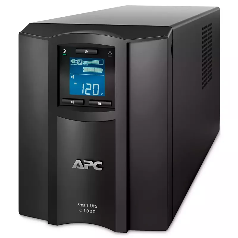 APC Smart-UPS C, Line Interactive, 1000VA, torre, 230V, 8x tomas IEC C13, puerto SmartConnect, comunicación USB y serie, AVR, LCD gráfica