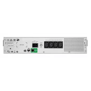 APC Smart-UPS C, Line Interactive, 1500VA, rackmount 2U, 230V, 4x tomas IEC C13, puerto SmartConnect, comunicación USB y serie, AVR, LCD gráfica