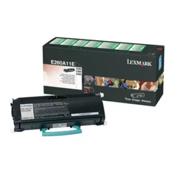 Cartucho de tóner Lexmark E260A11E 3000 páginas negro