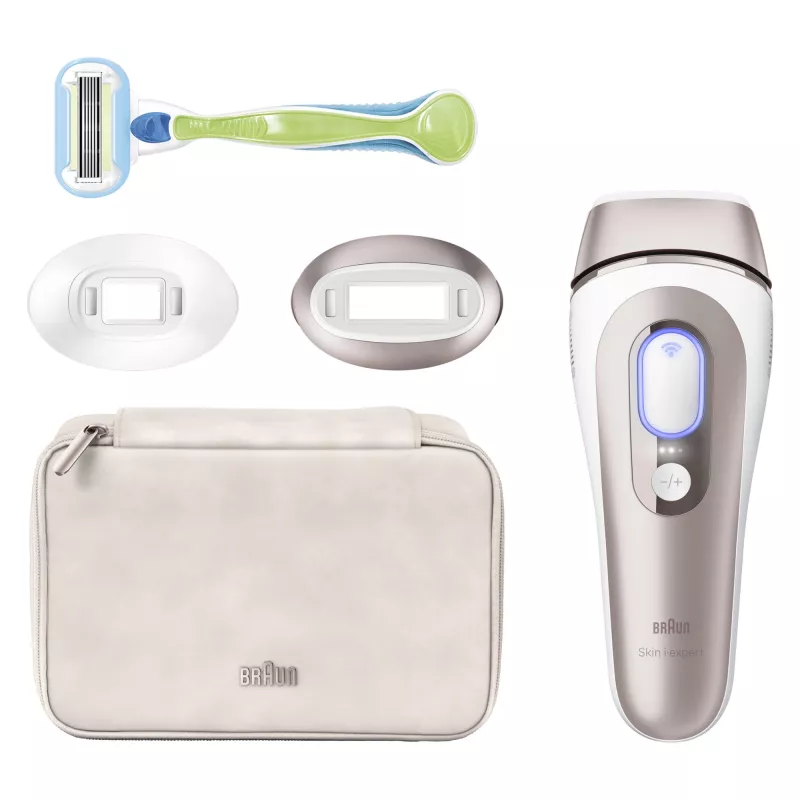 Braun Skin i-expert PL7147 Luz pulsada intensa (IPL) Oro rosa, Blanco
