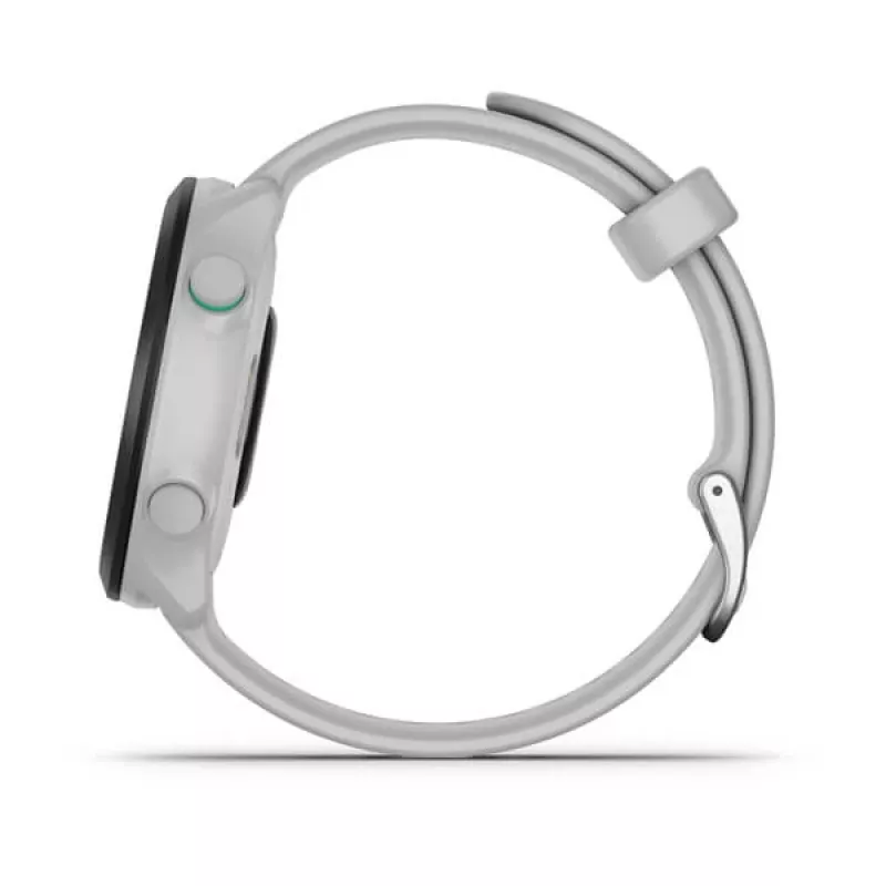 Smartwatch GARMIN Forerunner 55 — 42 mm reloj deportivo redondo, GPS/GLONASS/Galileo, 14 días de batería, 5 ATM, correa de silicona blanca