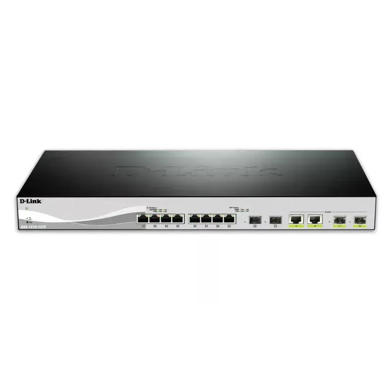D-Link DXS-1210-12TC/E Switch de red gestionado L2 10G Ethernet (100/1000/10000) 1U negro, plata