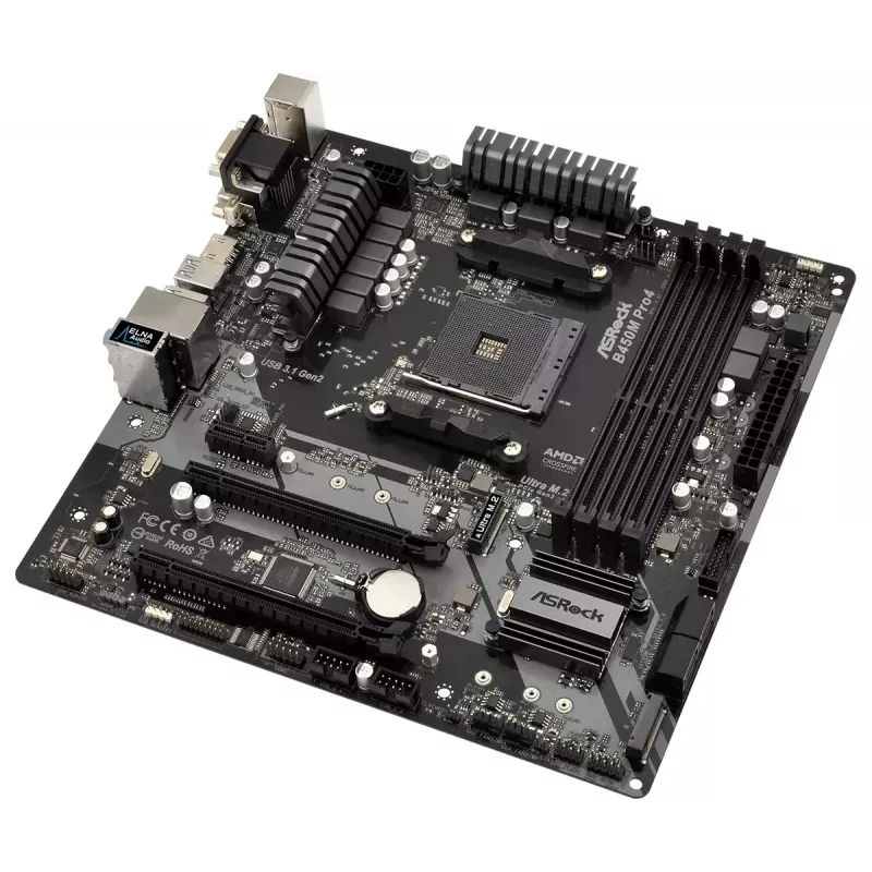 Placa base ASRock B450M PRO4 AMD B450 Socket AM4 micro ATX