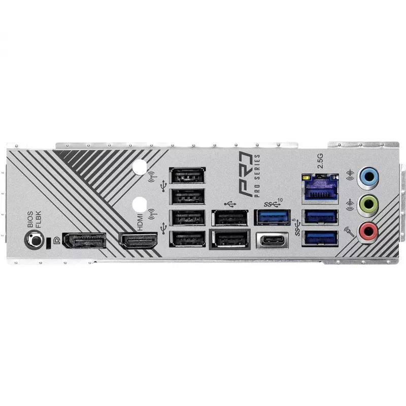 Placa base ASRock B650 Pro RS — ATX, Socket AM5, AMD B650, DDR5, 4 DIMM, 128 GB, 2,5 Gb LAN, 1x M.2, HDMI, DisplayPort