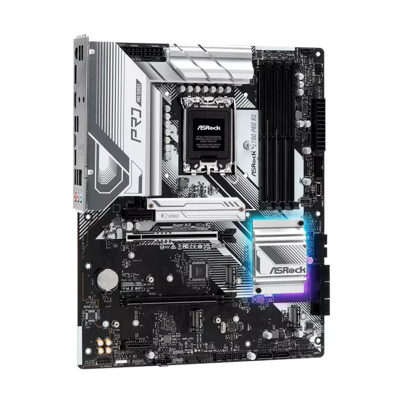 Placa base ASRock Z790 Pro RS — Intel Z790, LGA 1700, ATX, DDR5, 4 DIMM, 128GB, 2.5Gb LAN