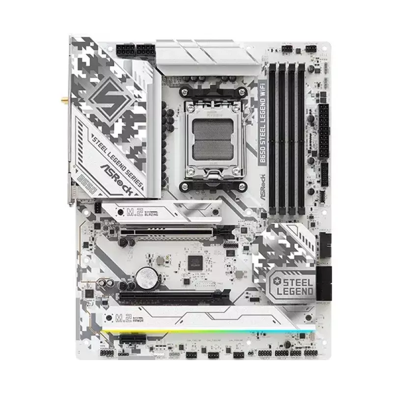 Placa base ASRock B650 Steel Legend WiFi — AMD B650, Socket AM5, ATX, DDR5, 4x DIMM, 192 GB, Wi‑Fi 6E, 2,5 Gb LAN