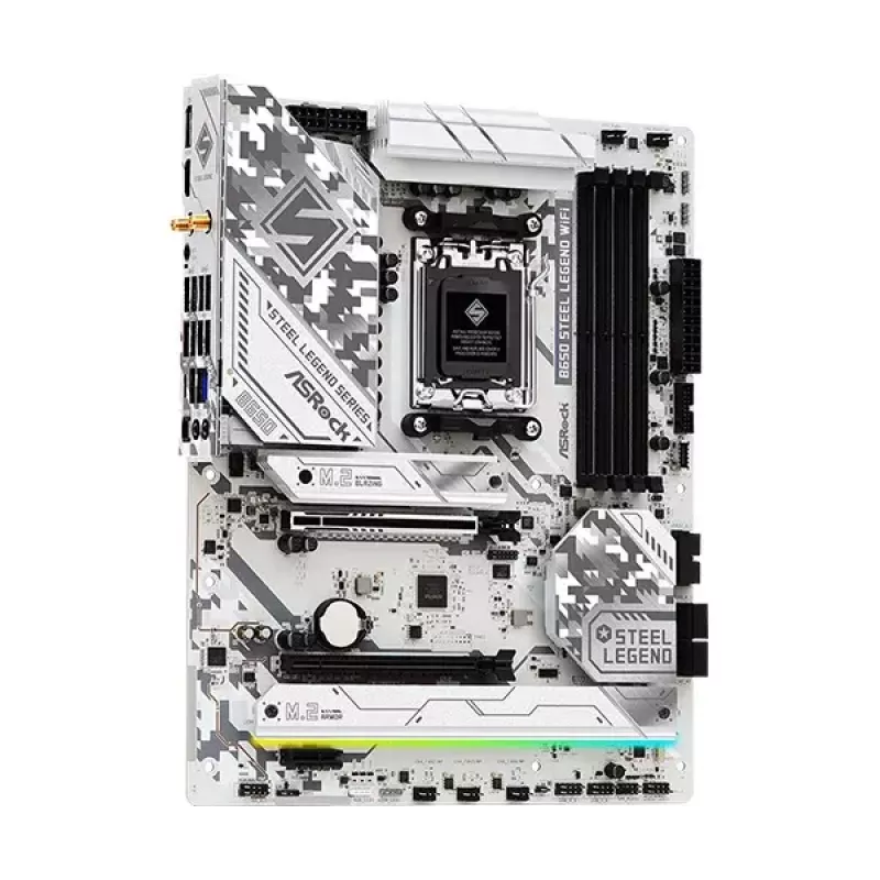 Placa base ASRock B650 Steel Legend WiFi — AMD B650, Socket AM5, ATX, DDR5, 4x DIMM, 192 GB, Wi‑Fi 6E, 2,5 Gb LAN