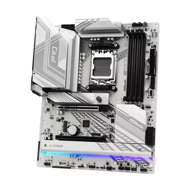 Placa base ASRock X870 PRO RS ATX para AMD Socket AM5, DDR5, 4x DIMM, 256GB, PCIe Gen5 M.2, 2.5Gb LAN