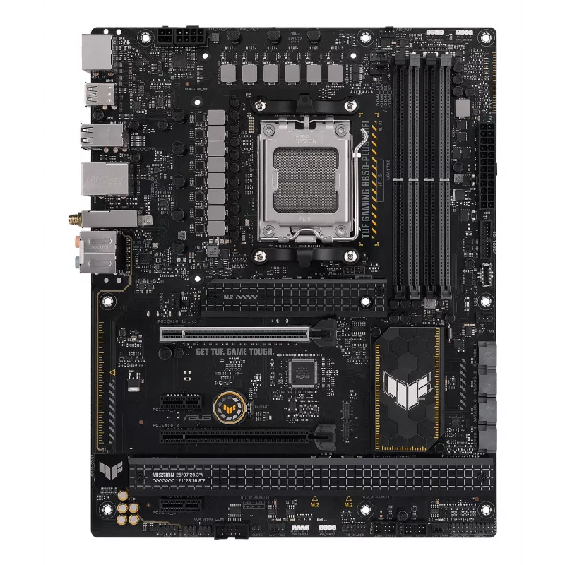 Placa base ASUS TUF GAMING B650-PLUS WIFI — AMD B650, Socket AM5, ATX, DDR5, 4 DIMM, Wi-Fi 6, LAN 2.5Gb, 3x M.2