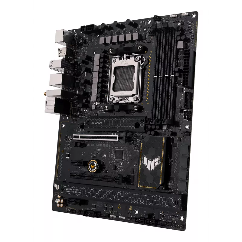 Placa base ASUS TUF GAMING B650-PLUS WIFI — AMD B650, Socket AM5, ATX, DDR5, 4 DIMM, Wi-Fi 6, LAN 2.5Gb, 3x M.2