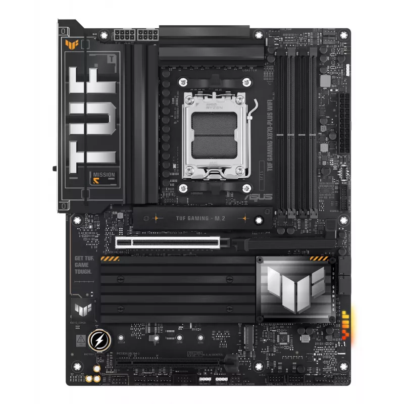 Placa base ASUS TUF GAMING X870-PLUS WIFI — AMD X870, Socket AM5, ATX, DDR5, 4 DIMM, Wi-Fi 7, Bluetooth 5.4