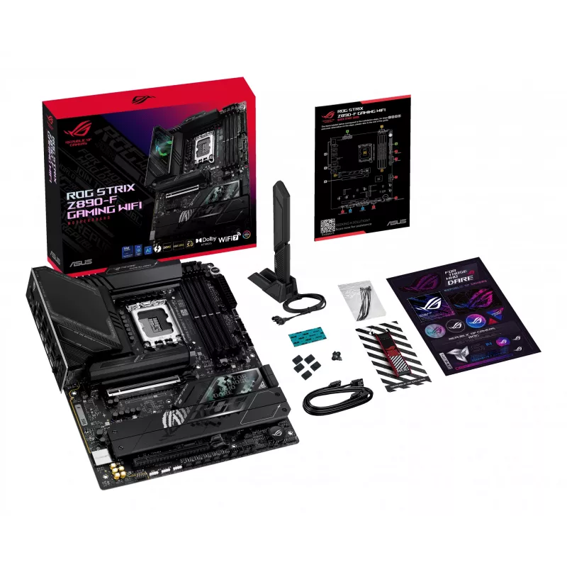 Placa base ASUS ROG STRIX Z890-F GAMING WIFI — Intel Z890, LGA 1851, ATX, DDR5, 4x DIMM, 192GB, Wi-Fi 7, Bluetooth 5.4