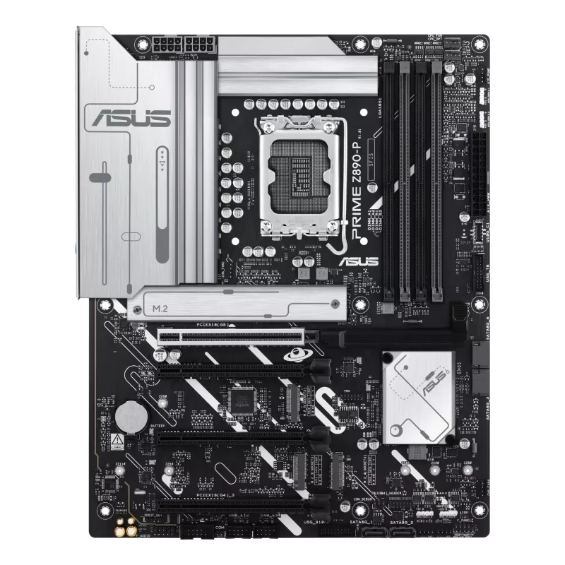 Placa base ASUS PRIME Z890-P — Intel Z890, LGA 1851, ATX, DDR5, 4x DIMM, 192GB, 4x M.2, LAN 2,5Gb, HDMI 2.1, 1x USB-C