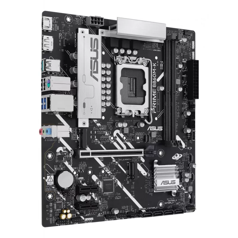 Placa base ASUS PRIME B860M-K — Intel B860, LGA 1851, micro ATX, DDR5, 2x M.2, 2 DIMM, LAN 2.5Gb