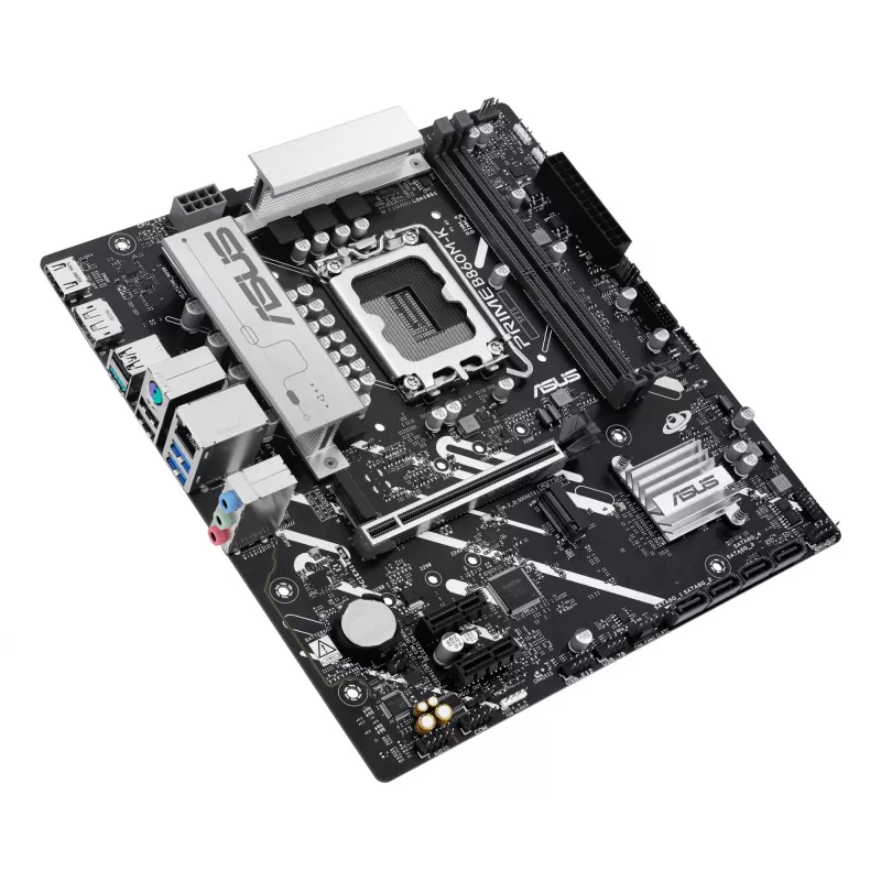 Placa base ASUS PRIME B860M-K — Intel B860, LGA 1851, micro ATX, DDR5, 2x M.2, 2 DIMM, LAN 2.5Gb