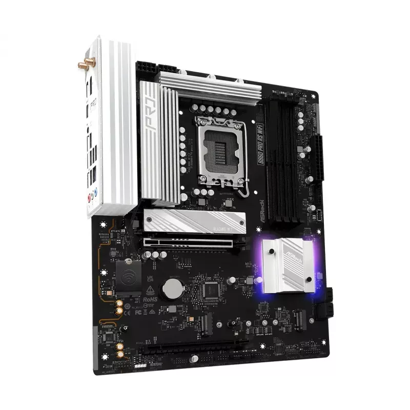 Placa base ASRock B860 Pro RS WiFi Intel B860 LGA1851 ATX, 4x ranuras DDR5, 256GB, Wi-Fi 6E, 2.5GbE