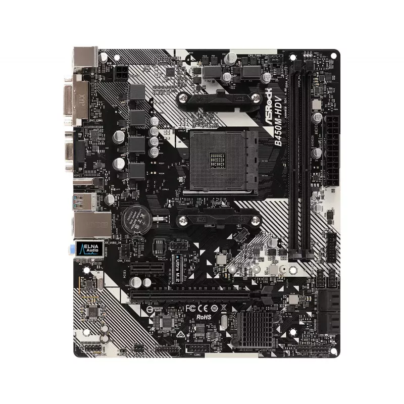 Placa base ASRock B450M-HDV R4.0 AMD B450 Socket AM4 micro ATX