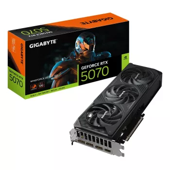 Tarjeta gráfica GIGABYTE GeForce RTX 5070 12GB GDDR7, PCIe 5.0, 192 bits, WINDFORCE 3X, 282×110×50 mm