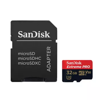 Tarjeta de memoria SanDisk Extreme Pro 32GB MicroSDHC UHS-I Class 10 SDSQXCG-032G-GN6MA