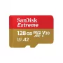 SanDisk Extreme microSDXC 128GB + adaptador SD, velocidad de lectura 190 MB/s, velocidad de escritura 90 MB/s, A2, C10, V30, UHS-I U3