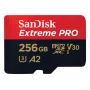 SanDisk Extreme PRO microSDXC 256GB + adaptador SD, velocidad de lectura 200 MB/s, velocidad de escritura 140 MB/s, A2, C10, V30, UHS-I U3