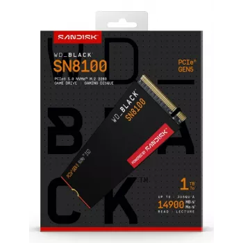 SSD Western Digital 1 TB M.2 PCI Express 5.0 negro SN8100