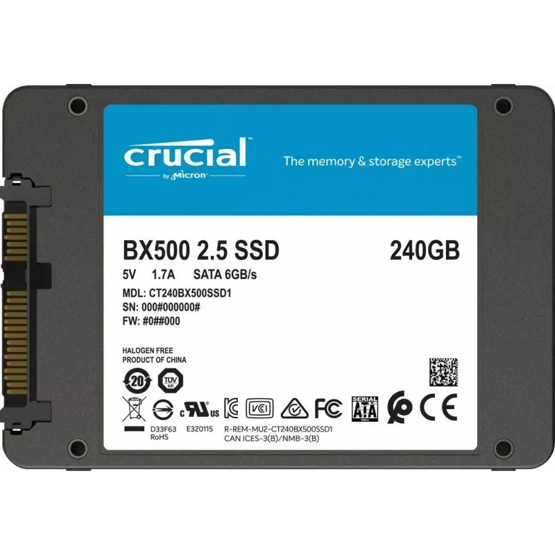 CRUCIAL BX500 240GB SSD, 2.5