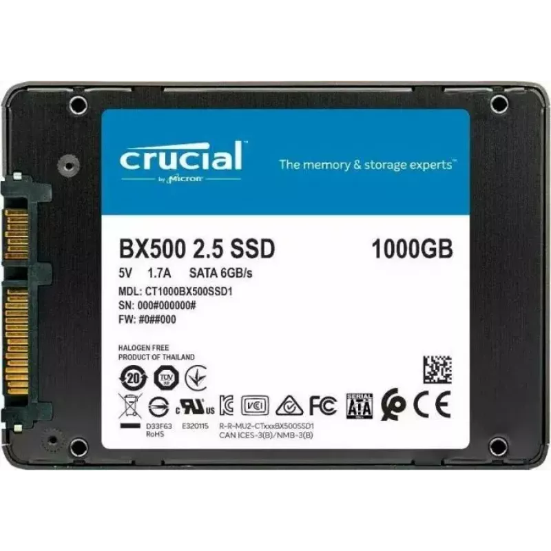 Crucial BX500 1TB 3D NAND SATA 2,5