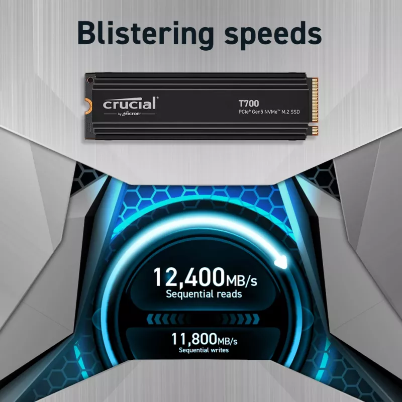 MICRON / CRUCIAL SSD - Crucial T700 - 2 TB - PCIe Gen5 x4 - M.2 2280 - disipador