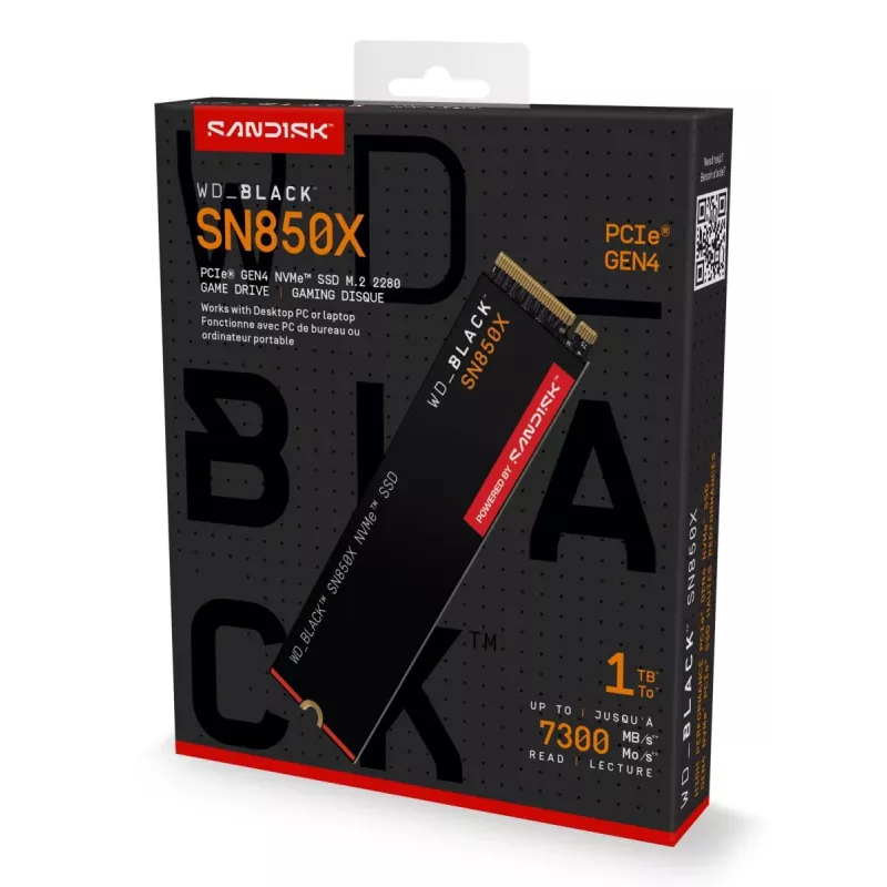 SSD WESTERN DIGITAL - WD_Black SN850X - 1TB - Pci-e Gen4 x4 - M.2 2280