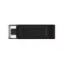 Kingston Technology DataTraveler 128GB USB-C 3.2 Gen 1 70, 128 GB, USB Type-C, 3.2 Gen 1 (3.1 Gen 1), tapa, 7 g, negro