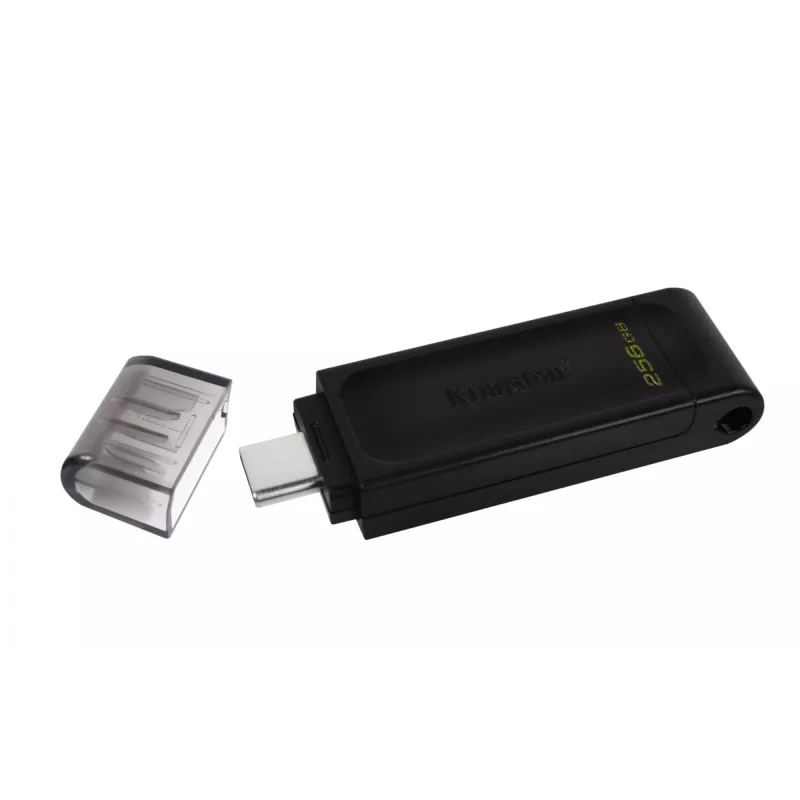 Kingston Technology DataTraveler 256GB USB-C 3.2 Gen 1 70, 256 GB, USB Type-C, 3.2 Gen 1 (3.1 Gen 1), tapa, 7 g, negro