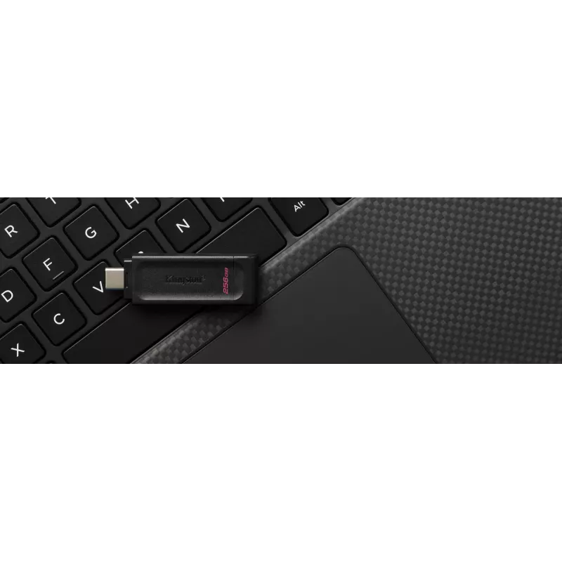 Kingston Technology DataTraveler 256GB USB-C 3.2 Gen 1 70, 256 GB, USB Type-C, 3.2 Gen 1 (3.1 Gen 1), tapa, 7 g, negro
