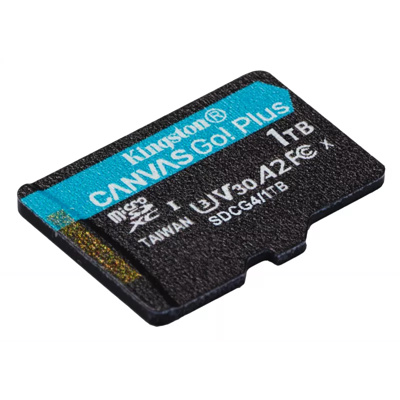 Kingston Technology 1TB microSDXC Canvas Go Plus Gen4 200MB/s A2 U3 V30 tarjeta + adaptador