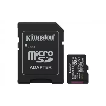 Kingston Technology 128GB microSDXC Canvas Select Plus Gen3 150MB/s A1 tarjeta + adaptador