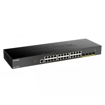 D-Link Switch Gigabit Smart Managed de 24 puertos con 4x 10G SFP+, Managed, L3, Gigabit Ethernet (10/100/1000), full duplex, montaje en rack