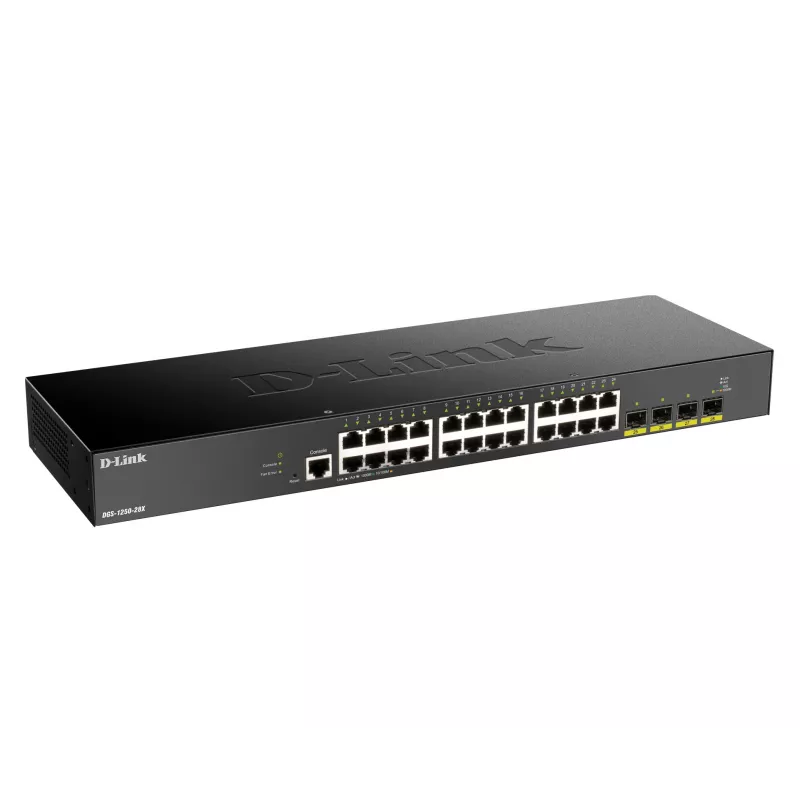 D-Link Switch Gigabit Smart Managed de 24 puertos con 4x 10G SFP+, Managed, L3, Gigabit Ethernet (10/100/1000), full duplex, montaje en rack